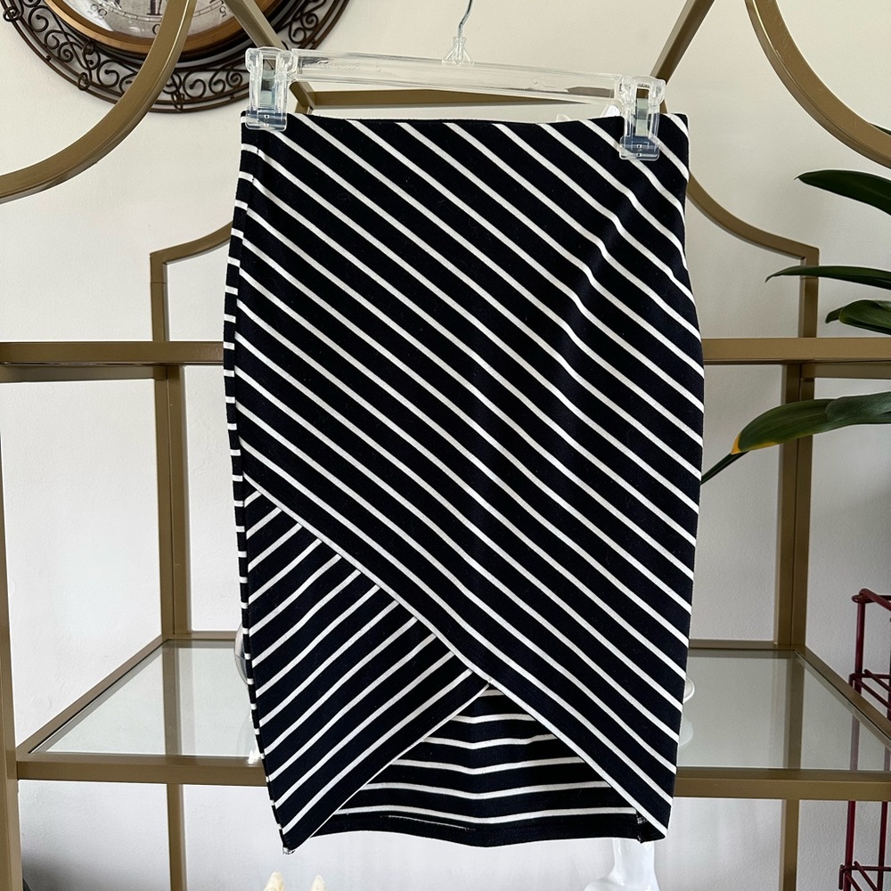 Zara striped pencil skirt